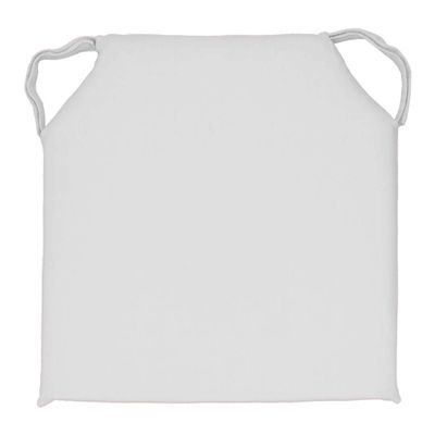 Soleil d'ocre Spirit Chair Cushion, Washed Cotton, White, 40 x 40 cm