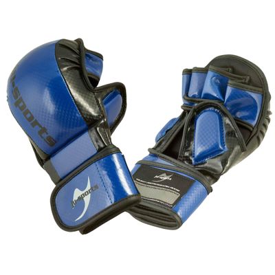 Ju-Sports MMA Sparring Gloves Carbon – Blue, PU, Size M