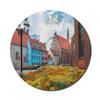 Ambesonne Victorian Riga Old Town Mouse Pad, Round, Non-Slip, 20.3 cm view 1