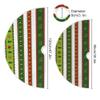 ALAZA Merry Christmas Tree Skirt, Green Striped, Large Wicker Christmas Tree Mat view 4