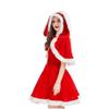 Uteruik Christmas Dress Costume with Hooded Scarf, Cosplay Halloween Christmas Party Outfit for Adults (XL) view 3