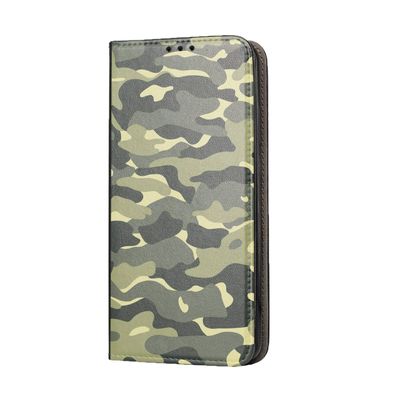 KX-Mobile Flip Case for Samsung Galaxy A70, Motif 314 Army Camouflage