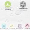 FANSU Mold-Resistant Shower Curtain, 3D Printed, 100% Polyester, Waterproof, Antibacterial, with 12 C-Shaped Plastic Hooks, Elephant, 165 x 180 cm view 3