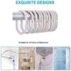 FANSU Mold-Resistant Shower Curtain, 3D Printed, 100% Polyester, Waterproof, Antibacterial, with 12 C-Shaped Plastic Hooks, Elephant, 165 x 180 cm view 4