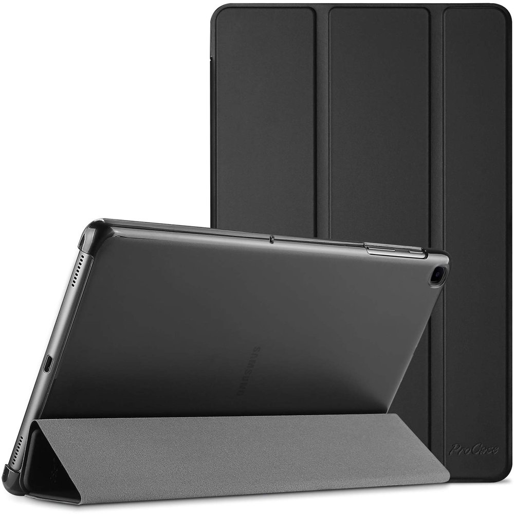 ProCase Case for Galaxy Tab A7 10.4 (2020), Tri-Fold Smart Cover with Frosted Back, Black