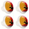 EZIOLY Primitive Round Furniture Knobs for Horseback Archery, White, 4-Pack view 2
