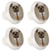 Cool Pug Face with Sunglasses Cabinet Knob view 2