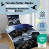 Familando Harry Potter 2-Piece Bedding Set, 135 x 200 cm & 80 x 80 cm, Zippered, 100% Cotton Flannel, Reversible Hedwig & Hogwarts Design, OEKO-TEX Certified view 4