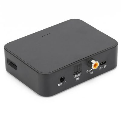 Bluetooth 5.0 Hi-Fi Transmitter and Receiver Adapter with Optical/AUX Streaming, Black