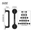 XFSHKJS Wall-Mounted Stair Handrail, Black Wrought Iron, 10 ft/300 cm view 2