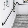 XFSHKJS Wall-Mounted Stair Handrail, Black Wrought Iron, 10 ft/300 cm view 3