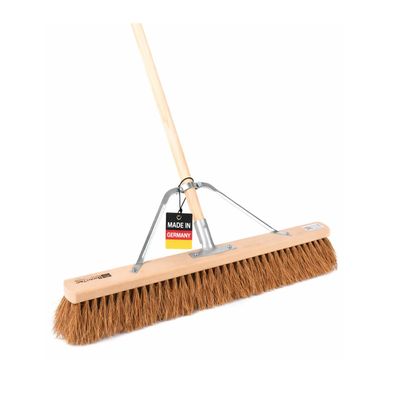 Heavy-Duty Hall Broom with Coconut Bristles, 80 cm, 140 cm Handle
