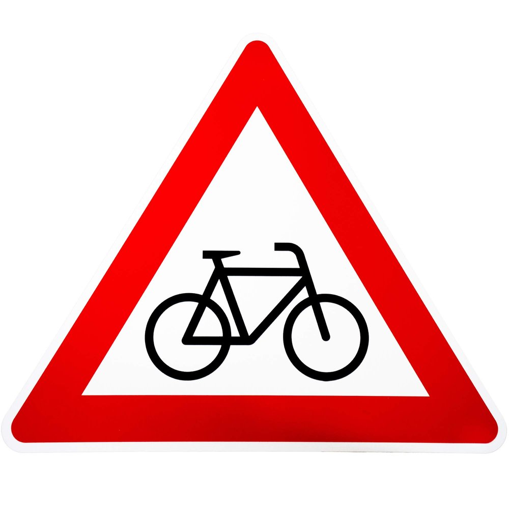 ORIGINAL Traffic Sign No. 138-20, Bicycle Traffic, Left-Side Installation, 900 mm