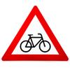 ORIGINAL Traffic Sign No. 138-20, Bicycle Traffic, Left-Side Installation, 900 mm view 1