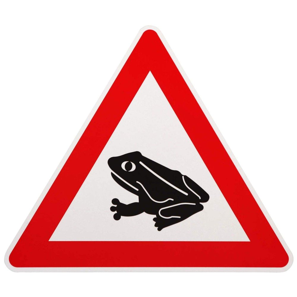 Original Traffic Sign 101-14 Amphibian Migration, Right-Side Installation, 900 mm, RA1