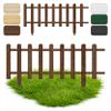 Floranica Wooden Garden Edging Fence, 40 x 100 cm, Brown view 1