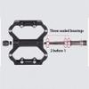 MU Mountain Bike Pedals, Anti-Slip, 3 Bearings, 9/16-Inch Spindle, Black view 4