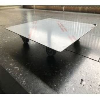 Premiumline-VAGV200 Plant Caddy, up to 200 kg, Brushed Stainless Steel Top Plate (350 x 350 mm)