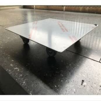 Premiumline-VAGV200 Plant Caddy, up to 200 kg, Brushed Stainless Steel Top Plate (350 x 350 mm)