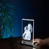 LOOXIS Glass Photo – Your Photo Laser-Engraved in Premium Glass with Bright LED Light Base Made of Black Aluminum (Glass Photo with Light Base, Size L, Portrait, 100 x 135 x 35 mm) view 4