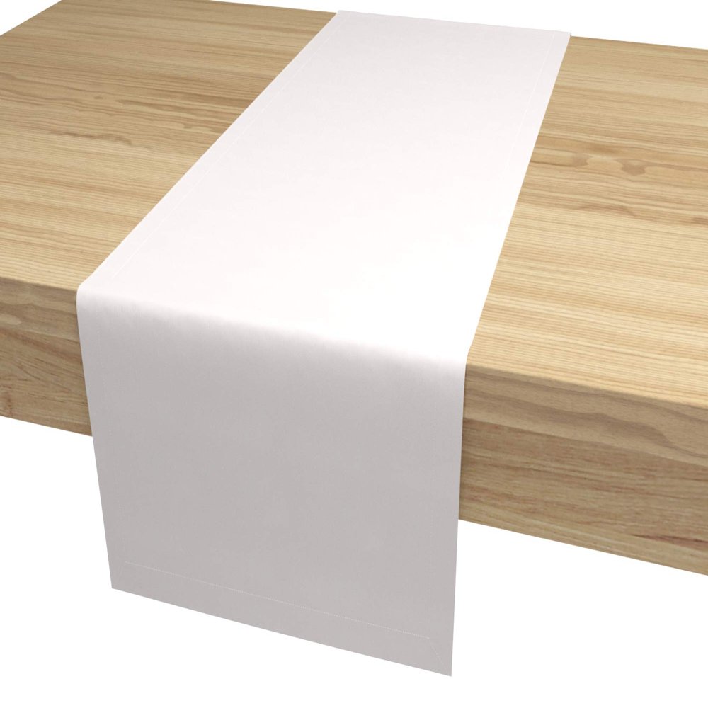ALOHA Table Runner for Dining Table, White, Rectangular, 40 x 200 cm