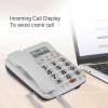 Goshyda Corded Phone, 2-Line Desktop Caller ID Landline Phone with Mute, Noise Reduction and Redial for Hotel, Office, and Home view 2