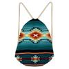 SEANATIVE Aztec Tribal Drawstring Backpack, Navajo Cinch Gym Bag view 1
