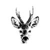 NEWSTAMPS Deer Head Wood and Rubber Craft Stamp view 2