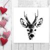 NEWSTAMPS Deer Head Wood and Rubber Craft Stamp view 4