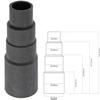 SPARES2GO Universal Dust Extraction Adapter Set, Compatible with Power Tool Sanders (2-Piece, 26 mm, 30 mm, 32 mm, 35 mm, 38 mm) view 2