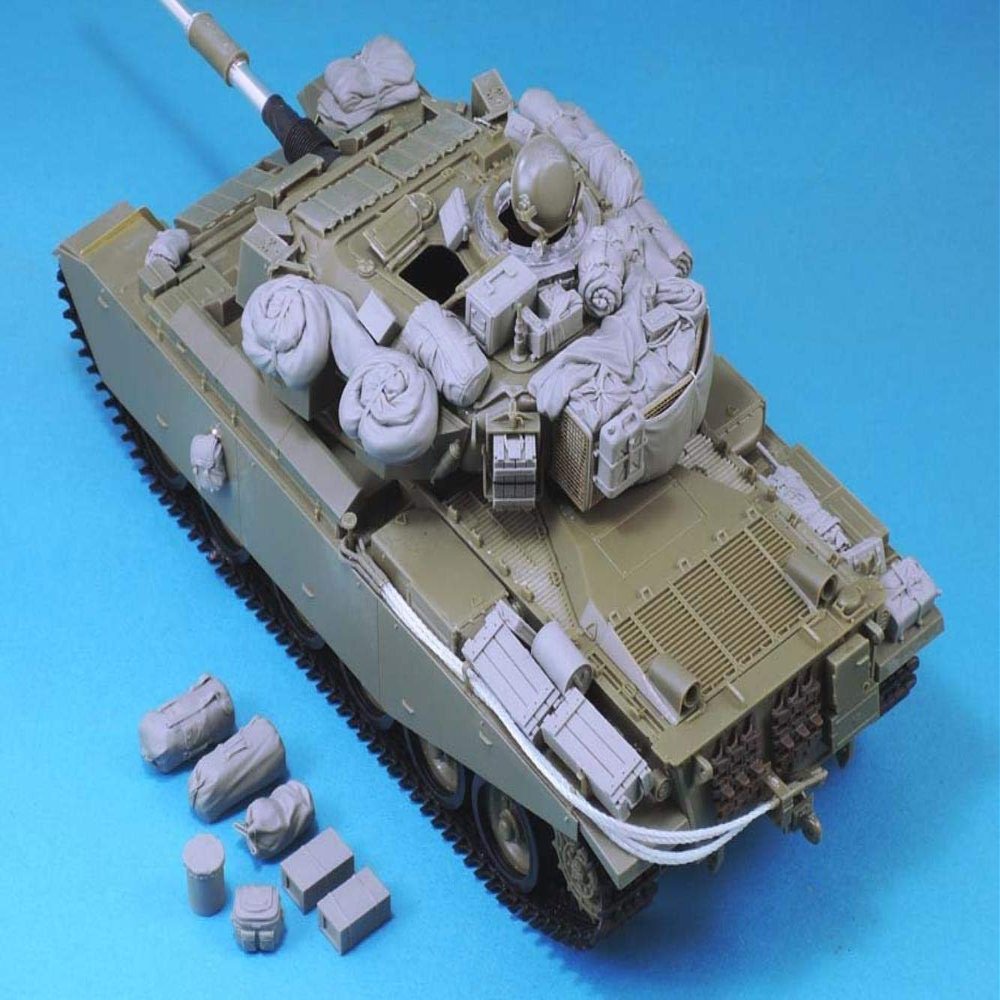 XINGCHANG 1/35 Modern Israeli Centurion Main Battle Tank Resin Model Miniature Kit, Unassembled and Unpainted