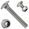 M12x40 Stainless Steel Carriage Bolts with Lock Nuts, 5-Pack view 1