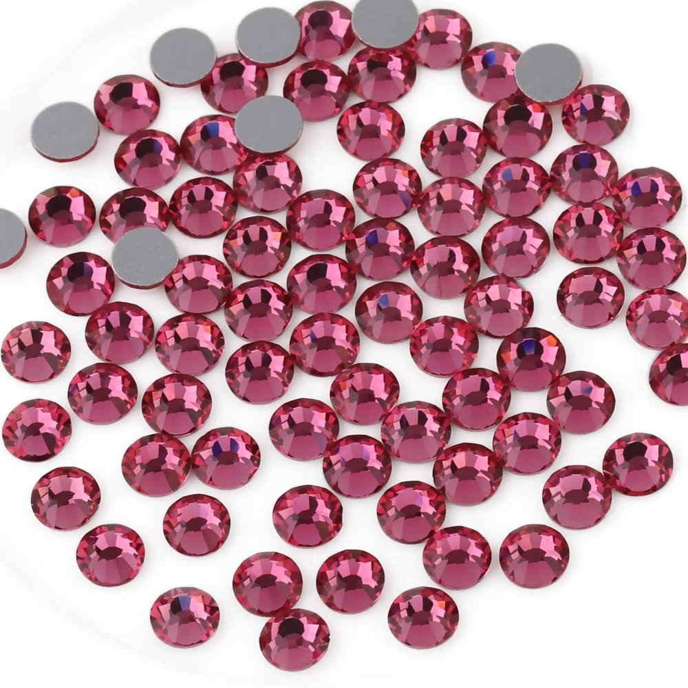 Beadsland Craft Rhinestones, Pink, SS3, 1,440 Pieces, 1.2–1.4 mm