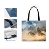 Canvas Tote Bag with Wolves in the Snow Design view 3