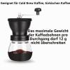 PARACITY Manual Coffee Grinder, 320 mL Ceramic Burr with 2 Glass Containers view 3