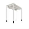 OKA Simply DL8 Square-Leg Desk with Cable Management (White–Pure White, 120 x 80 cm) view 2