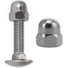 FASTON M6x65 Carriage Bolts with High-Form Hex Cap Nuts, Full Thread, Stainless Steel A2 (V2A), 100 Pieces view 1