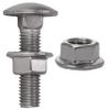 FASTON M10 x 90 Carriage Bolts with Flanged Serrated Hex Nuts, A2 Stainless Steel, 50-Pack view 1