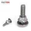 FASTON M10 x 90 Carriage Bolts with Flanged Serrated Hex Nuts, A2 Stainless Steel, 50-Pack view 2