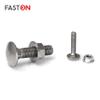 FASTON M10 x 90 Carriage Bolts with Flanged Serrated Hex Nuts, A2 Stainless Steel, 50-Pack view 4
