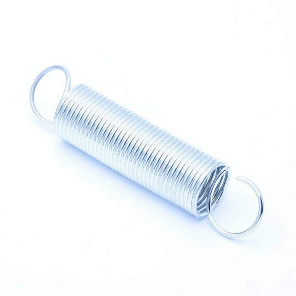 Geeyu ZHaonan Compression/Tension Springs, 10-Piece Set, White Galvanized, 0.5 x 4 x 60 mm