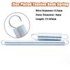 Geeyu ZHaonan Compression/Tension Springs, 10-Piece Set, White Galvanized, 0.5 x 4 x 60 mm view 2