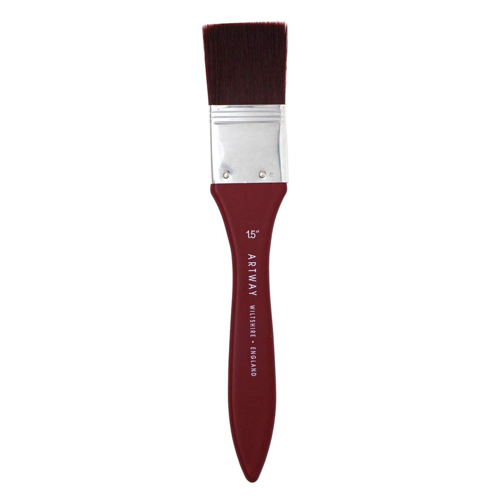 Artway Flat Paintbrush, Chestnut Red, 3.8 cm (1.5 in)