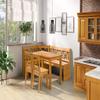 Mirjan24 Corner Bench Set X, Alder Wood Kitchen Dining Set with Table, 2 Stools and Corner Bench view 2