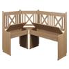 Mirjan24 Corner Bench Set X, Alder Wood Kitchen Dining Set with Table, 2 Stools and Corner Bench view 3