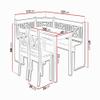 Mirjan24 Corner Bench Set X, Alder Wood Kitchen Dining Set with Table, 2 Stools and Corner Bench view 4