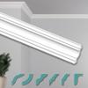 HEXIMO Modern XPS Ceiling Molding, White, 40 m, ZG32 view 1