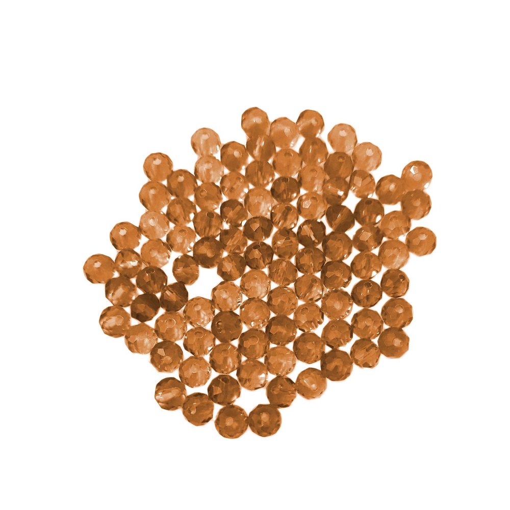 Kopper-24 3 mm Dark Rose Gold Faceted Glass Beads, 160-Piece Set