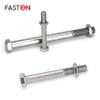 FASTON M6 x 30 Partial-Thread Hex Bolts with Low-Profile Hex Nuts, A2 Stainless Steel, 5-Pack view 2
