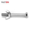 FASTON M8 x 130 Hex Head Bolts with Wing Nuts, Partial Thread, Stainless Steel A2 (V2A), 2-Pack view 2